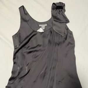 NWT H&M Charcoal Grey Dressy Tank Top with Bow Detail